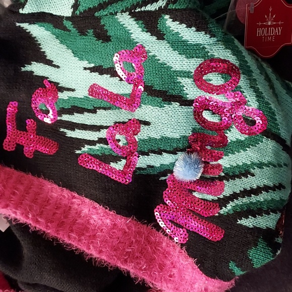 Womens Holiday Time Christmas Cardigan Fa La Mingle - Picture 8 of 16